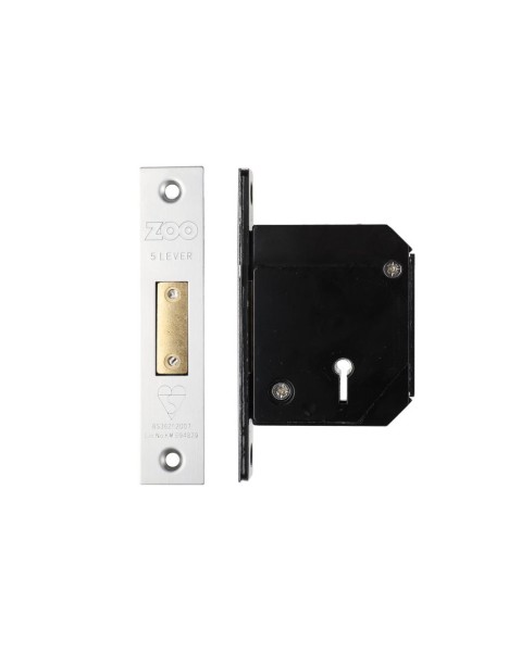 ZOO 3G114E RETRO-FIT 5 LEVER BRITISH STANDARD RATED MORTICE DEADLOCK